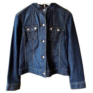 Vintage Liz Claiborne Denim Jean Jacket Size Large Petite